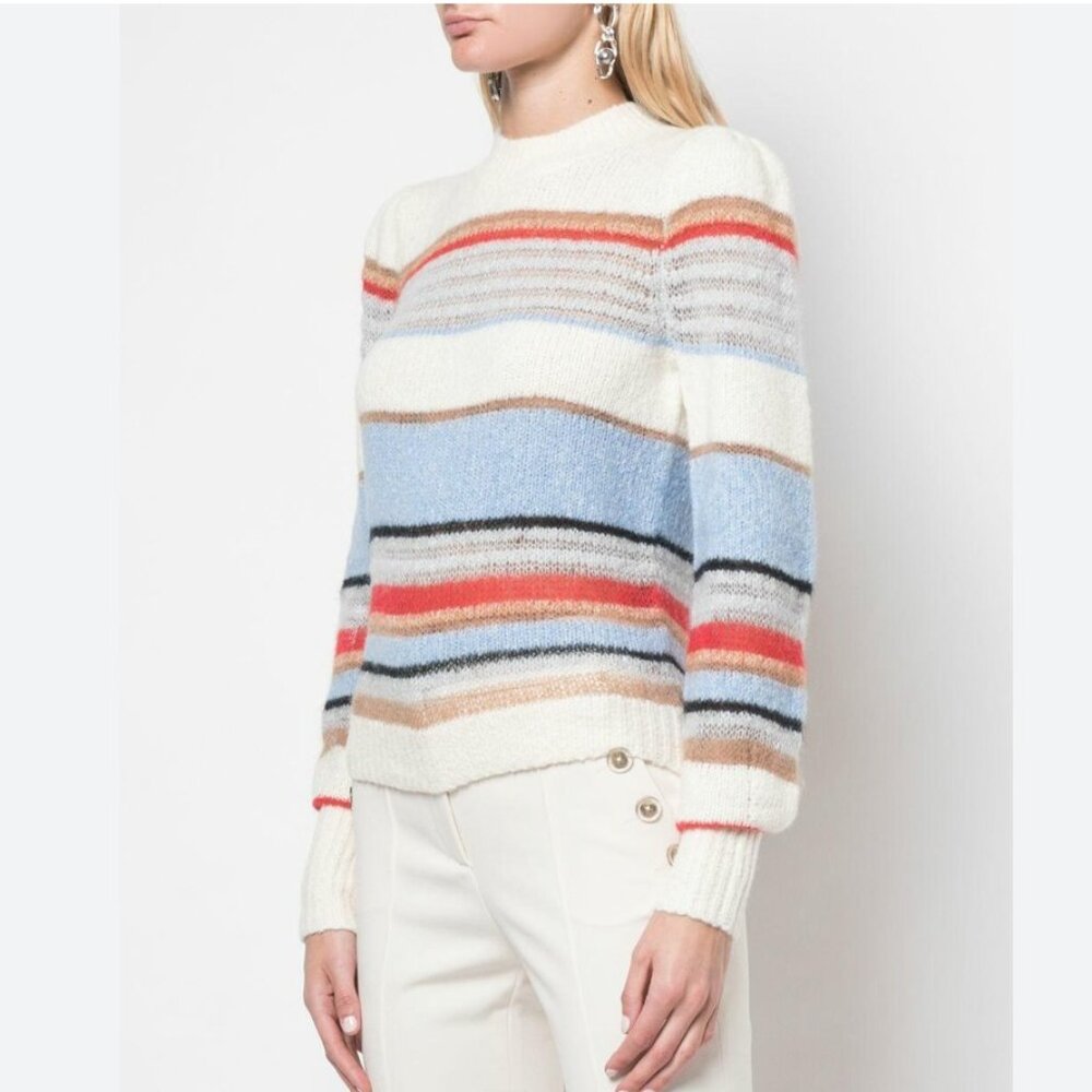 Veronica Beard Striped Crew Neck Sweater